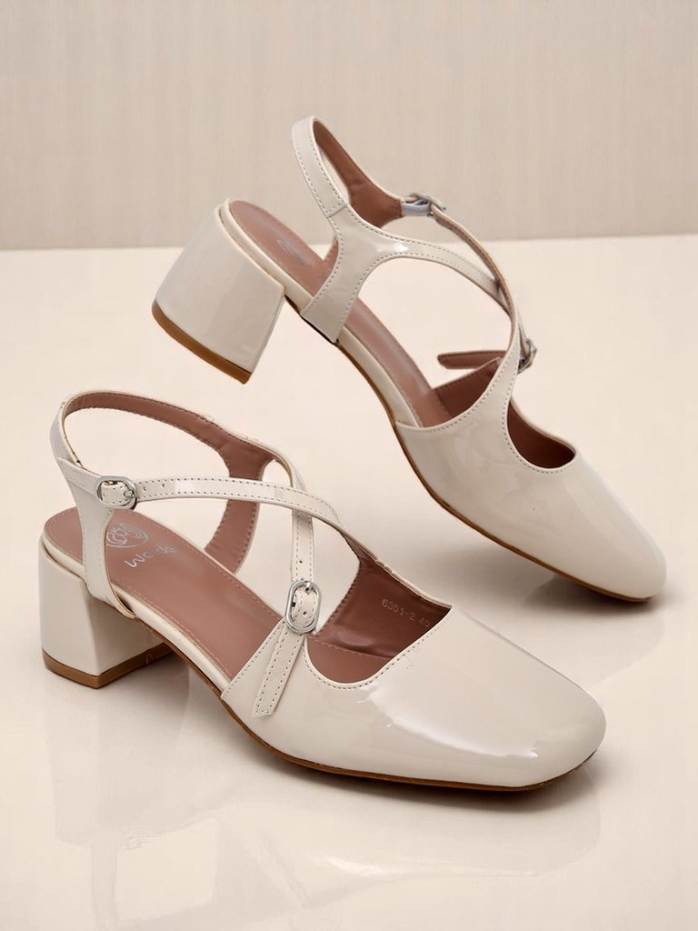 Resti Royal Fashion Women's Lolita Low-Heeled Pumps with Decorative Straps