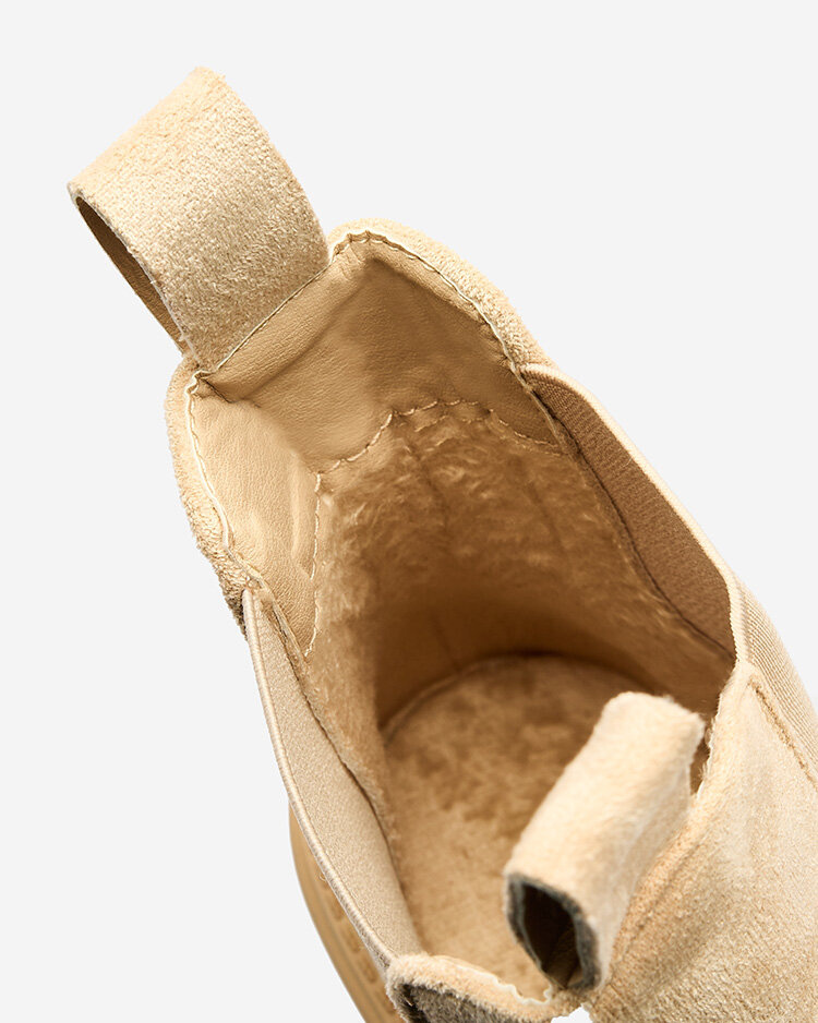 Resti Beige women&#039;s boots with decorative strap Loffdo