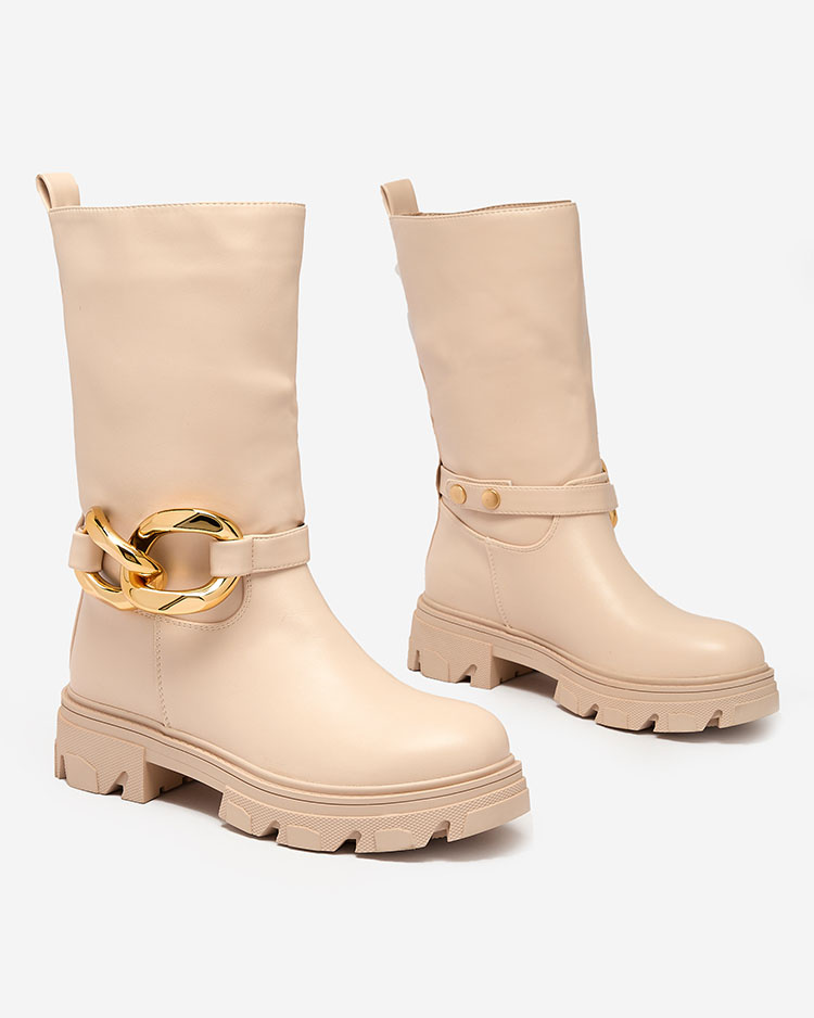 Resti Women&#039;s slip-on ankle boots with camel Mekira insulation - Footwear