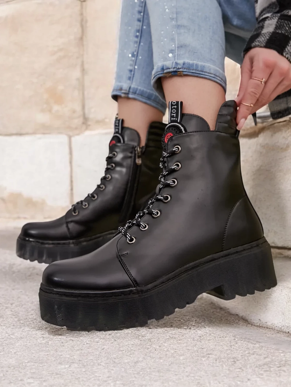 Resti Eco leather women's ankle boots workery Fewor