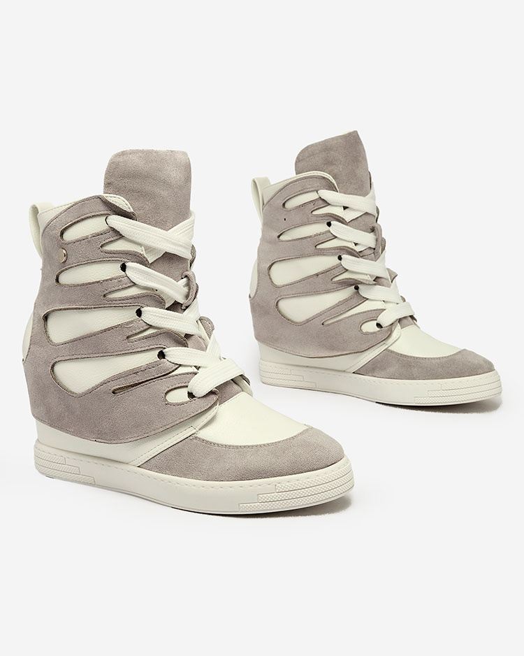 Resti Grey women's sporty boots on a Pamstinsa heel
