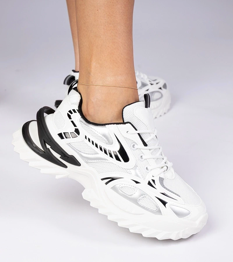 Gemre Adidași sportivi albi cu talpă masivă Lirata