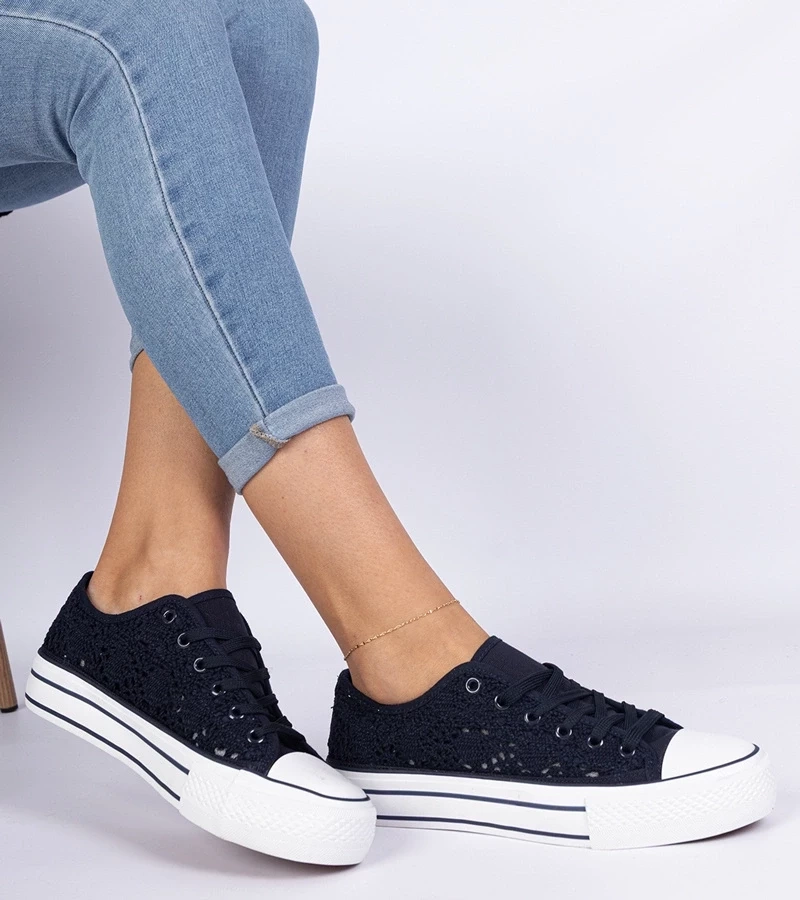 Gemre Pantofi sport bleumarin de damă perforați Fernansis