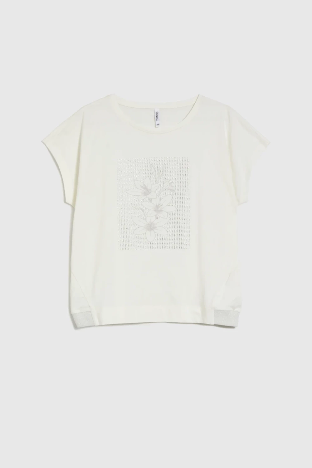 Marisse Cotton Blouse With Print, White