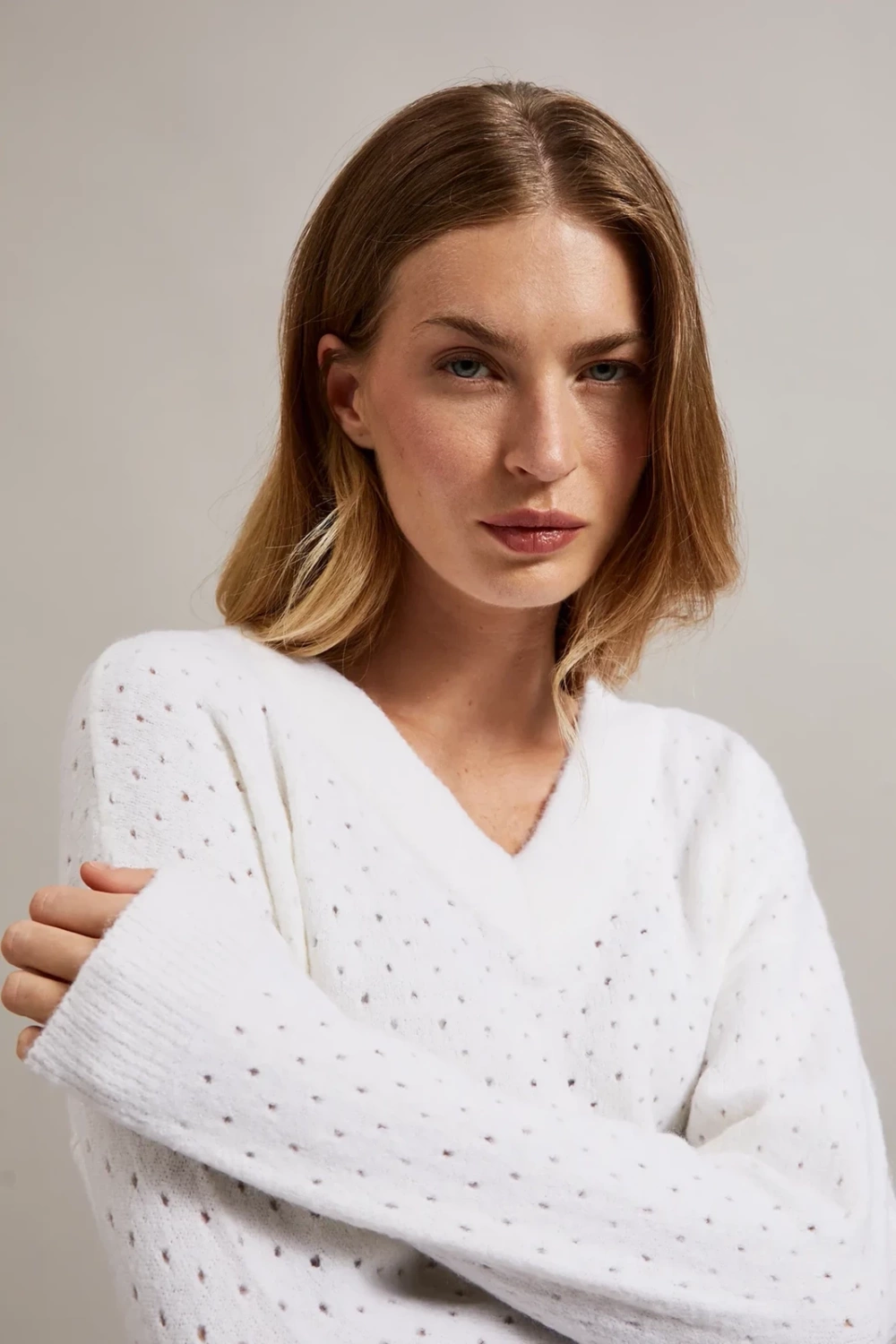 Marisse Women's Sweater Z-Sw-4519 Off White