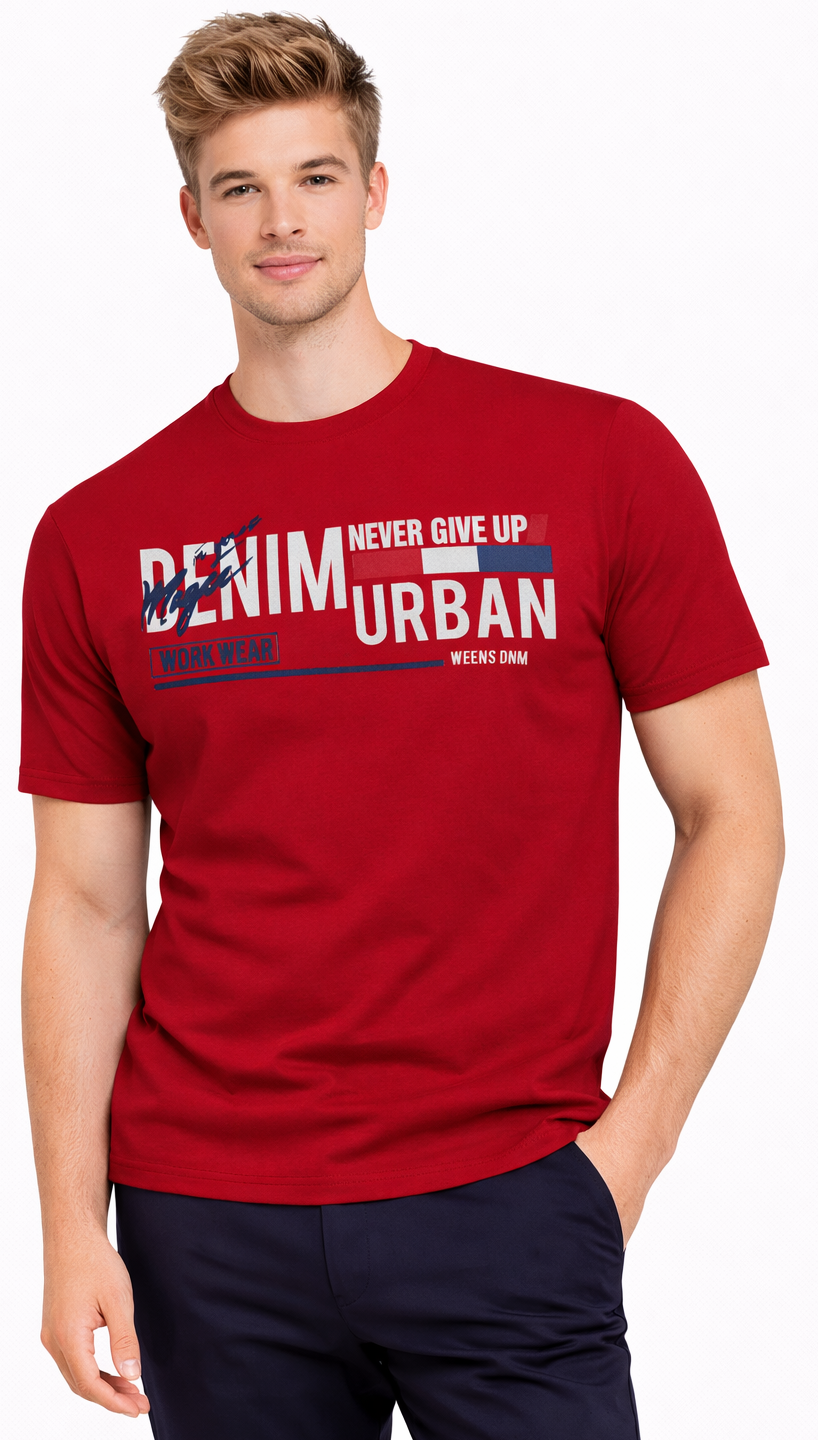 Pánská červená mikina s kapucí