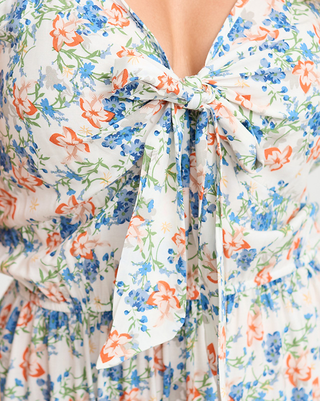 Resti White floral maxi dress with straps - Clothing