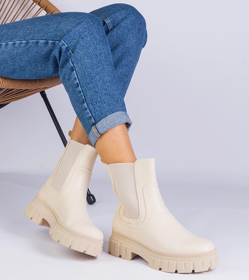 marka niezdefiniowana Black cowboy boots on the block heel Abigail