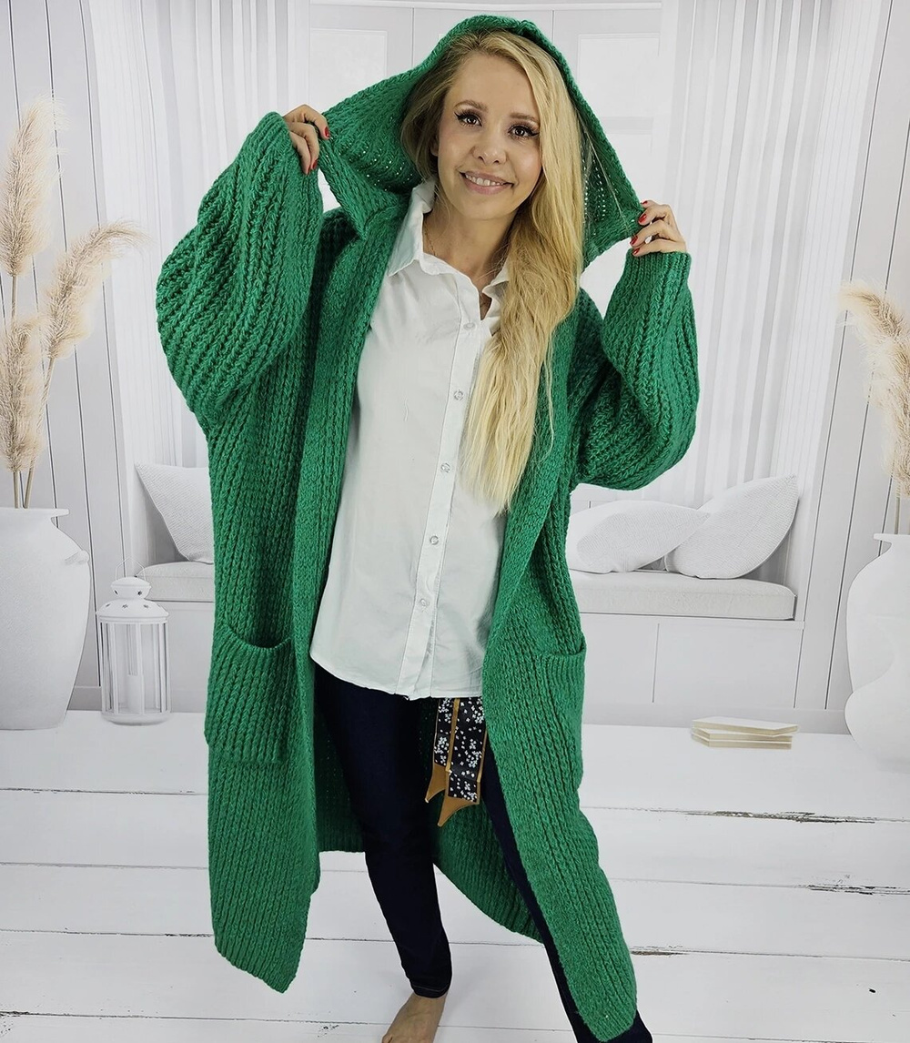 Pri Long warm cardigan sweater thick weave VALERIA