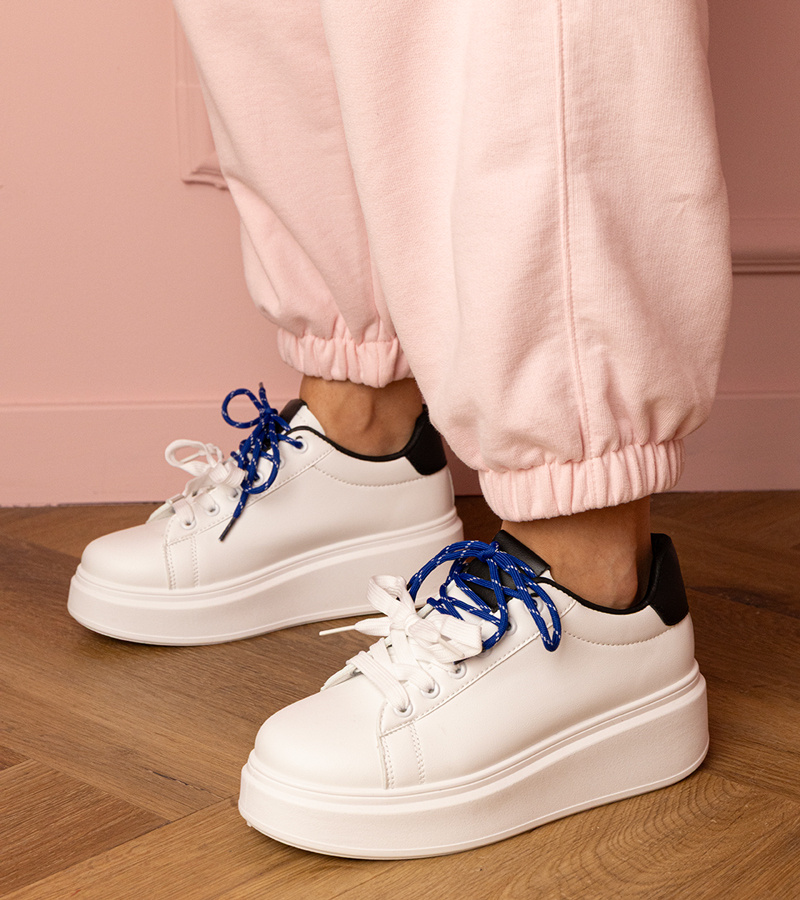 marka niezdefiniowana White sports platform sneakers Kler