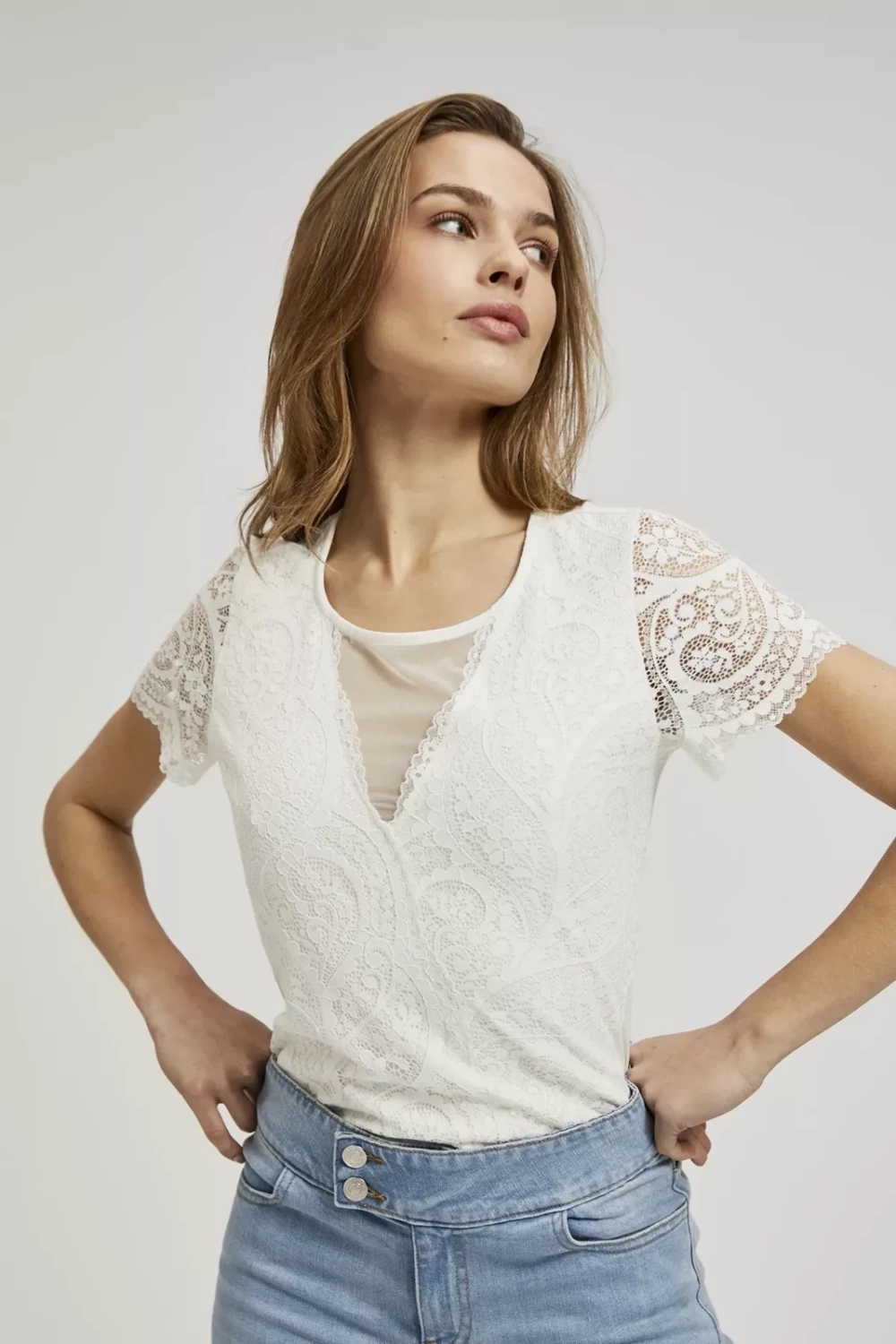 Marisse Women&#039;s Blouse L-Ts-4349 Off White