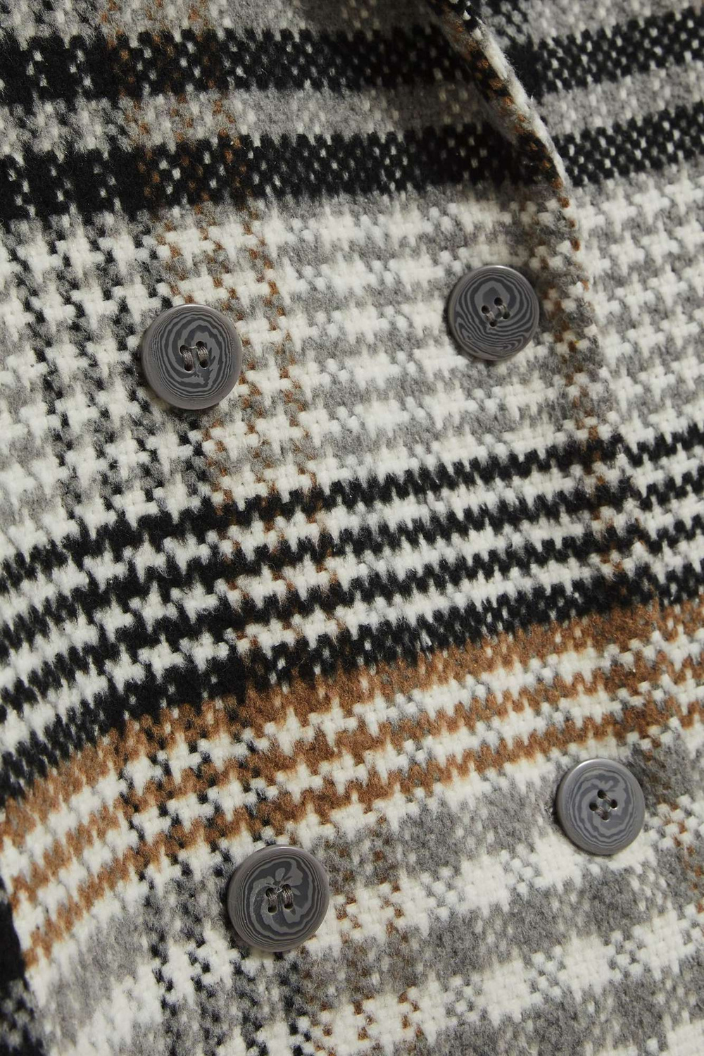 Marisse Double-Breasted Check Coat