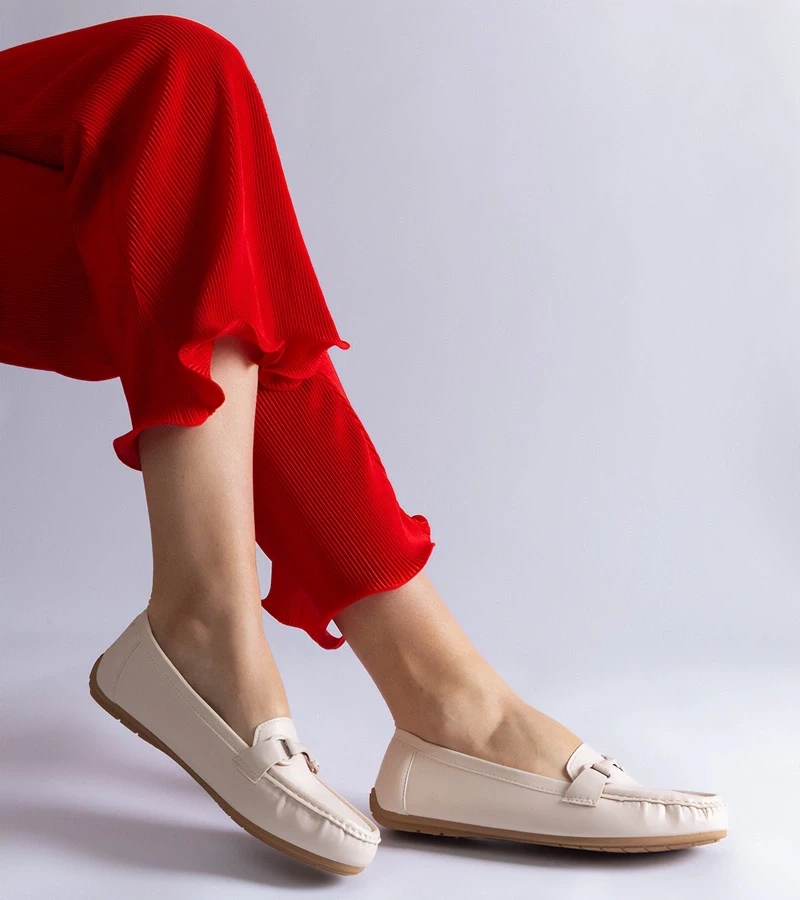 Gemre Mocasini clasici bej din piele ecologică Pelayo