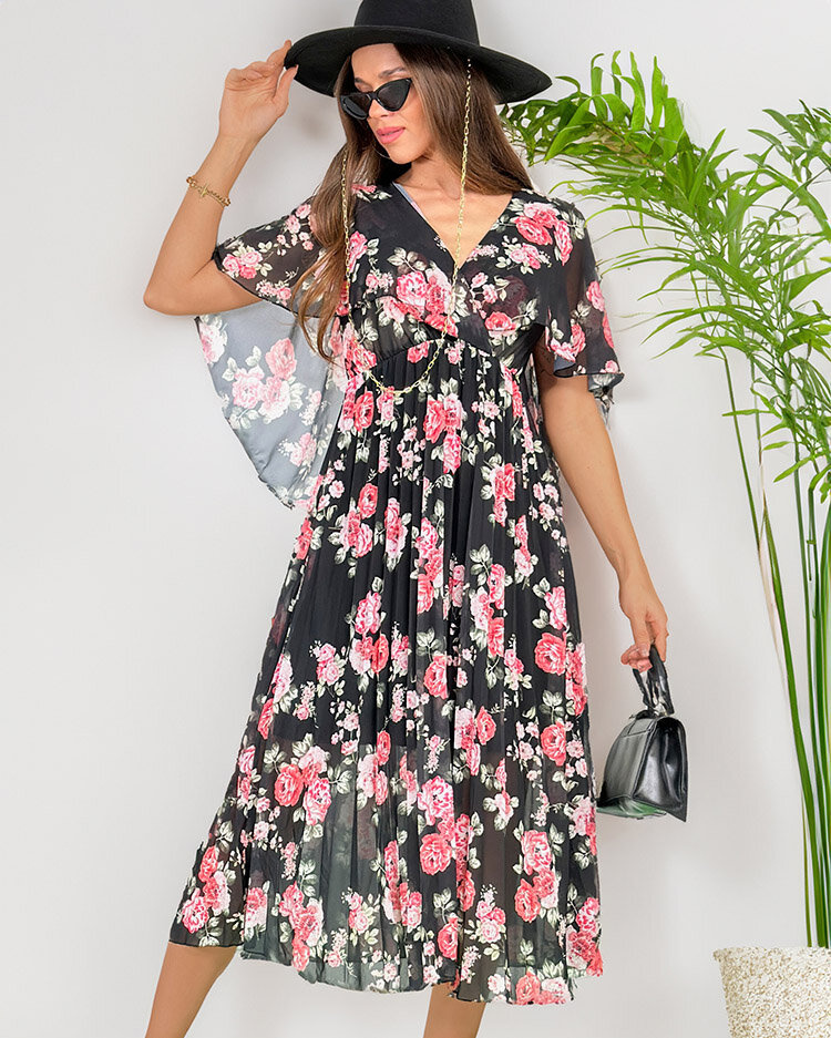 Resti Women's pleated floral midi dress