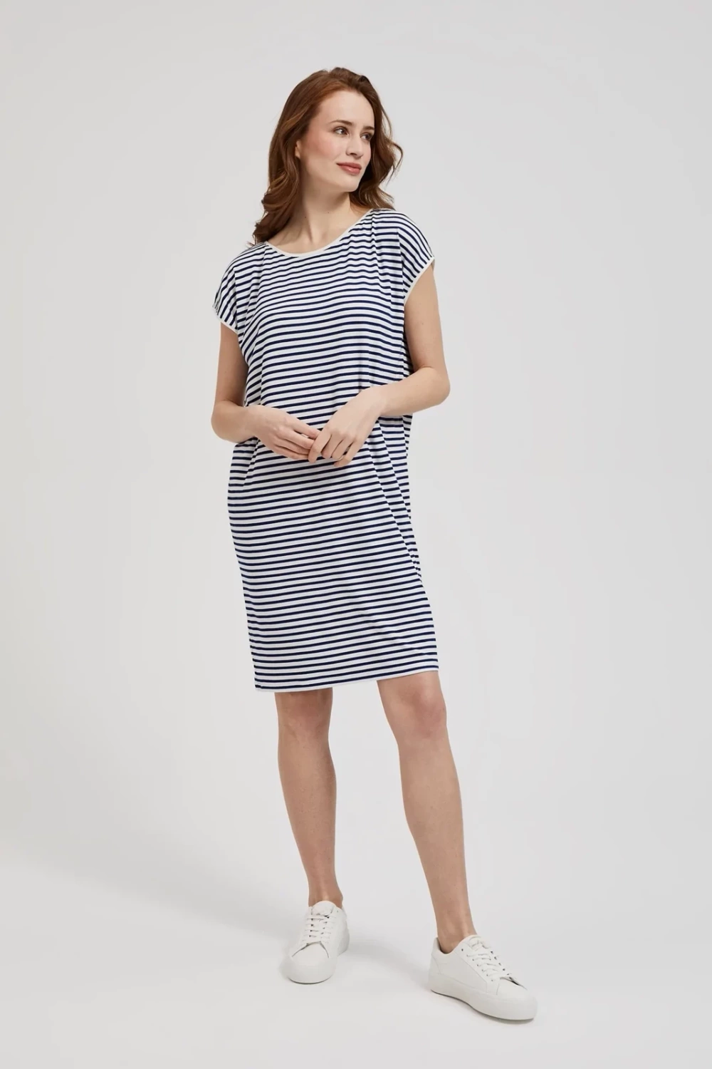 Marisse Women&#039;s Dress L-Su-4360 White_Navy