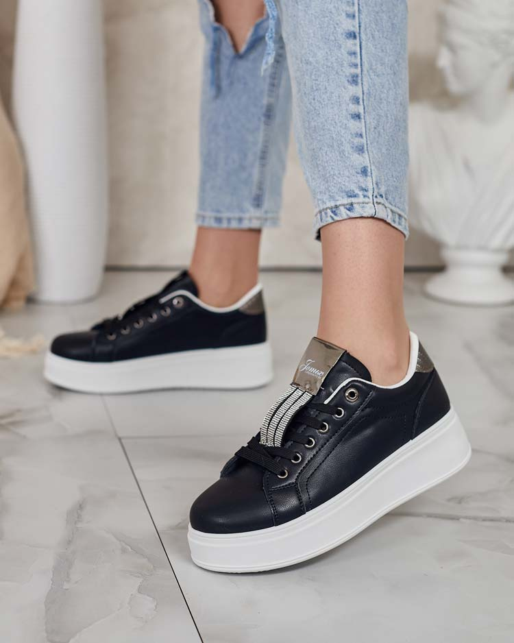 Resti Women&#039;s sporty sneakers with zircons Jocix