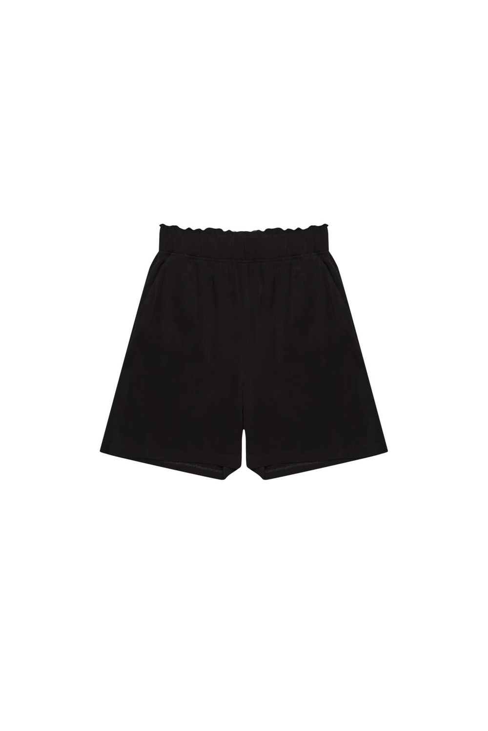 High-waisted viscose shorts