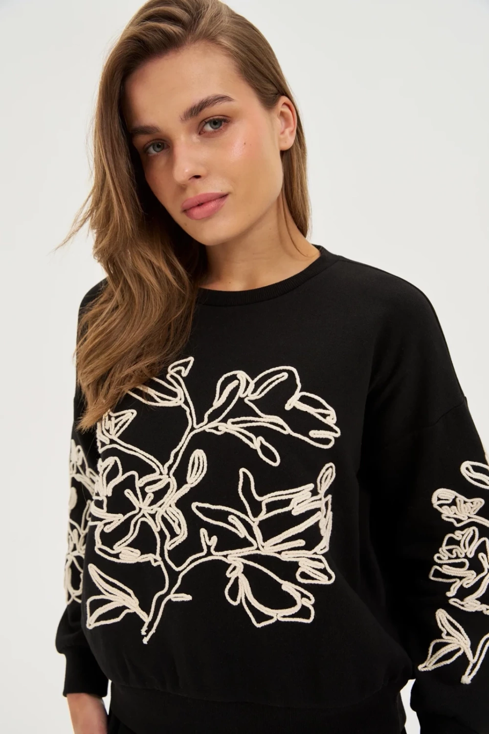 Marisse WOMEN&#039;S SWEATSHIRT Z-BL-4817 BLACK