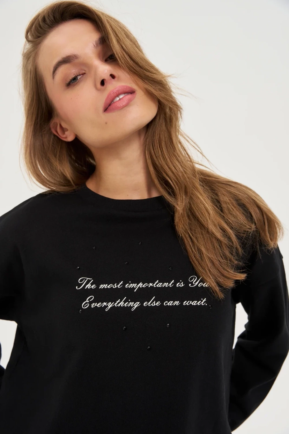 Marisse WOMEN&#039;S SWEATSHIRT Z-BL-4805 BLACK