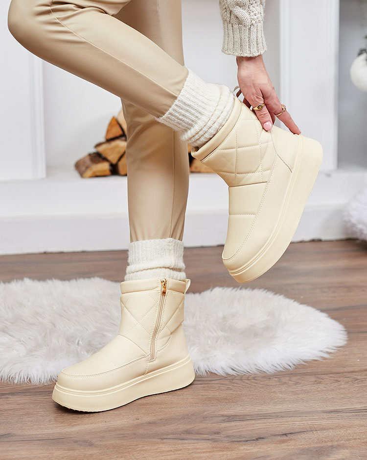 Resti Beige women&#039;s boots a&#039;la snow boots Kacecica