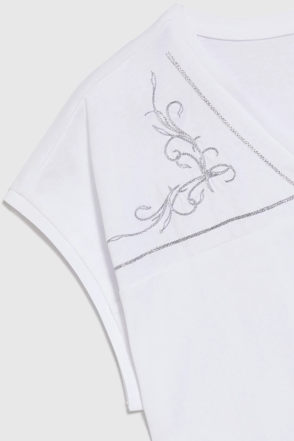 Marisse White Cotton Blouse