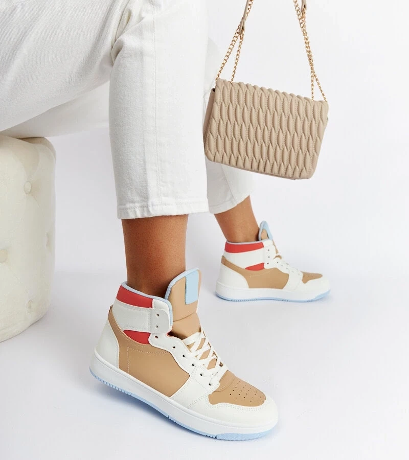 Gemre Sneakers albi-bej până la gleznă Eagan