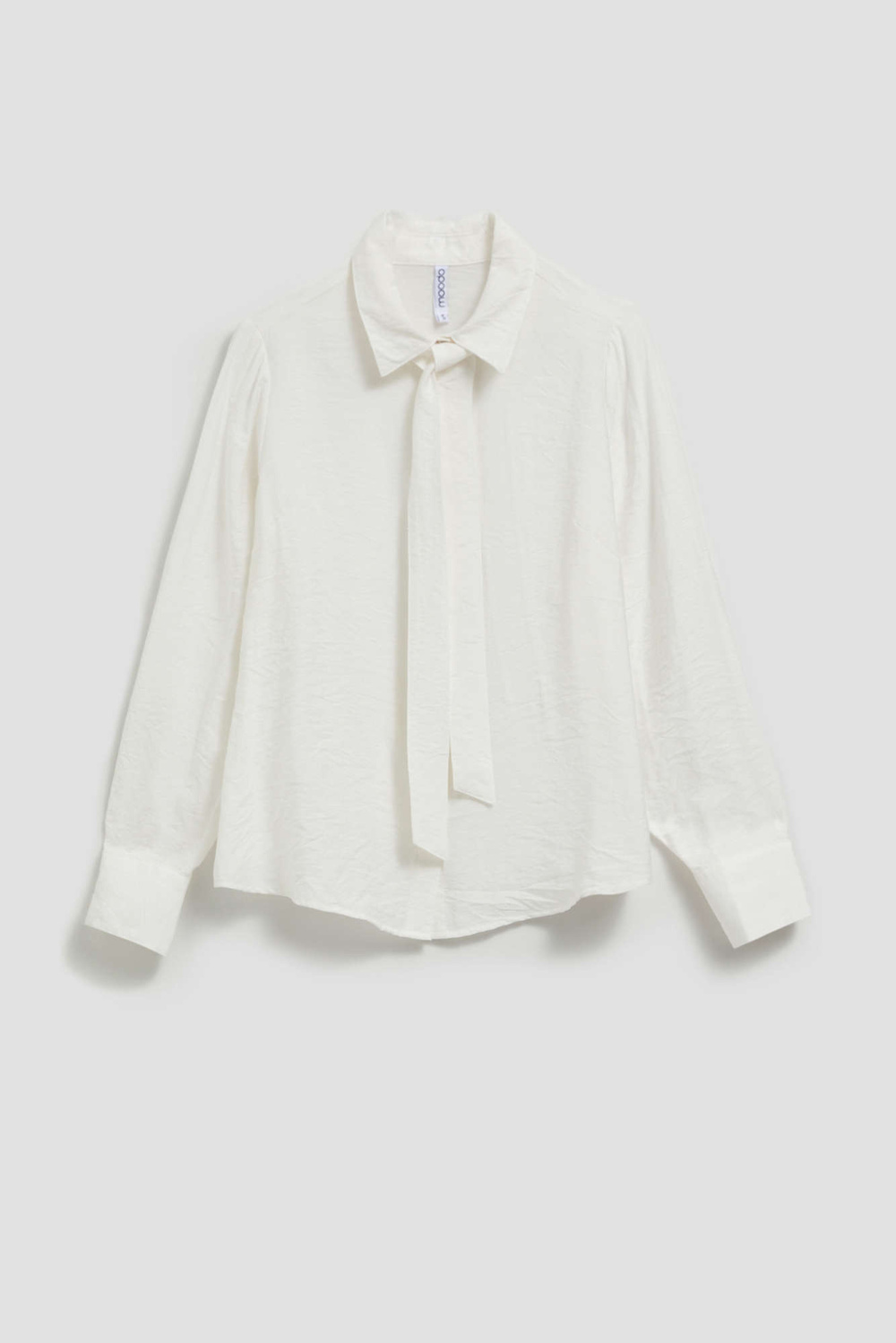 Shirt with a tied neckline