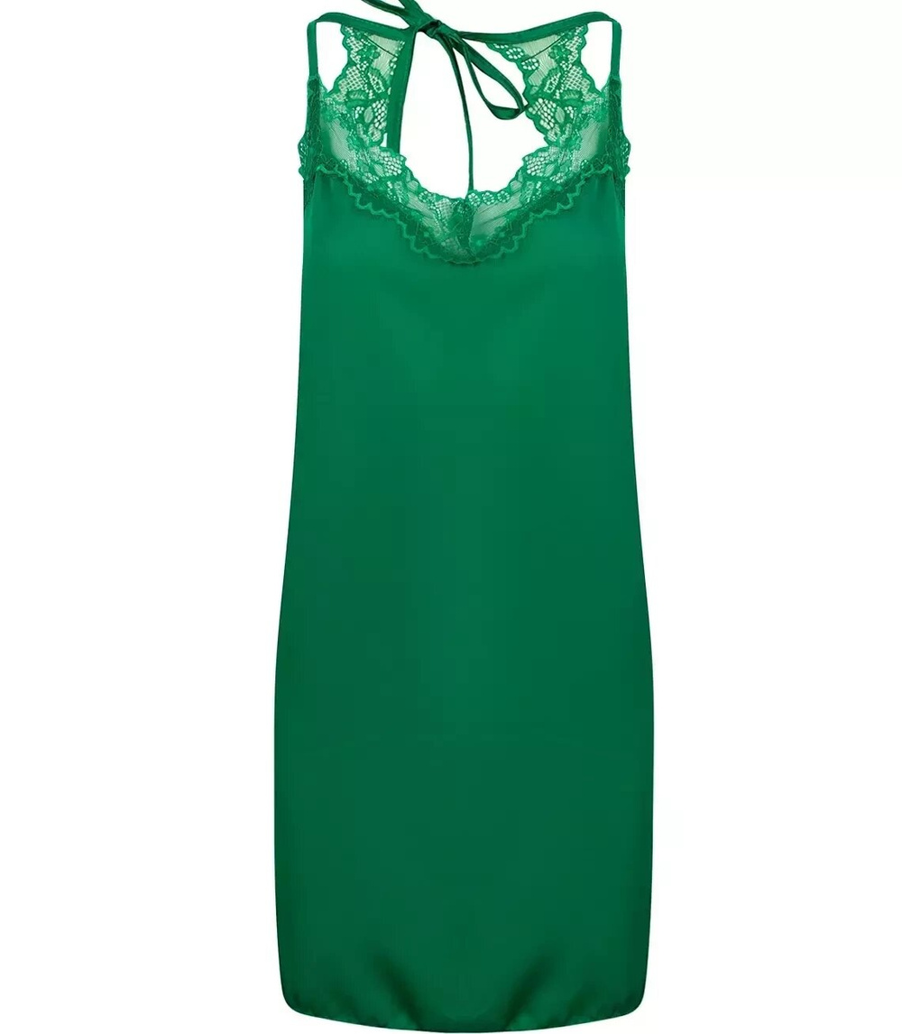 Pri Lingerie satin lace mini dress