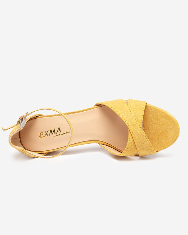 Resti Yellow women&#039;s sandals on the post Nenki - Footwear