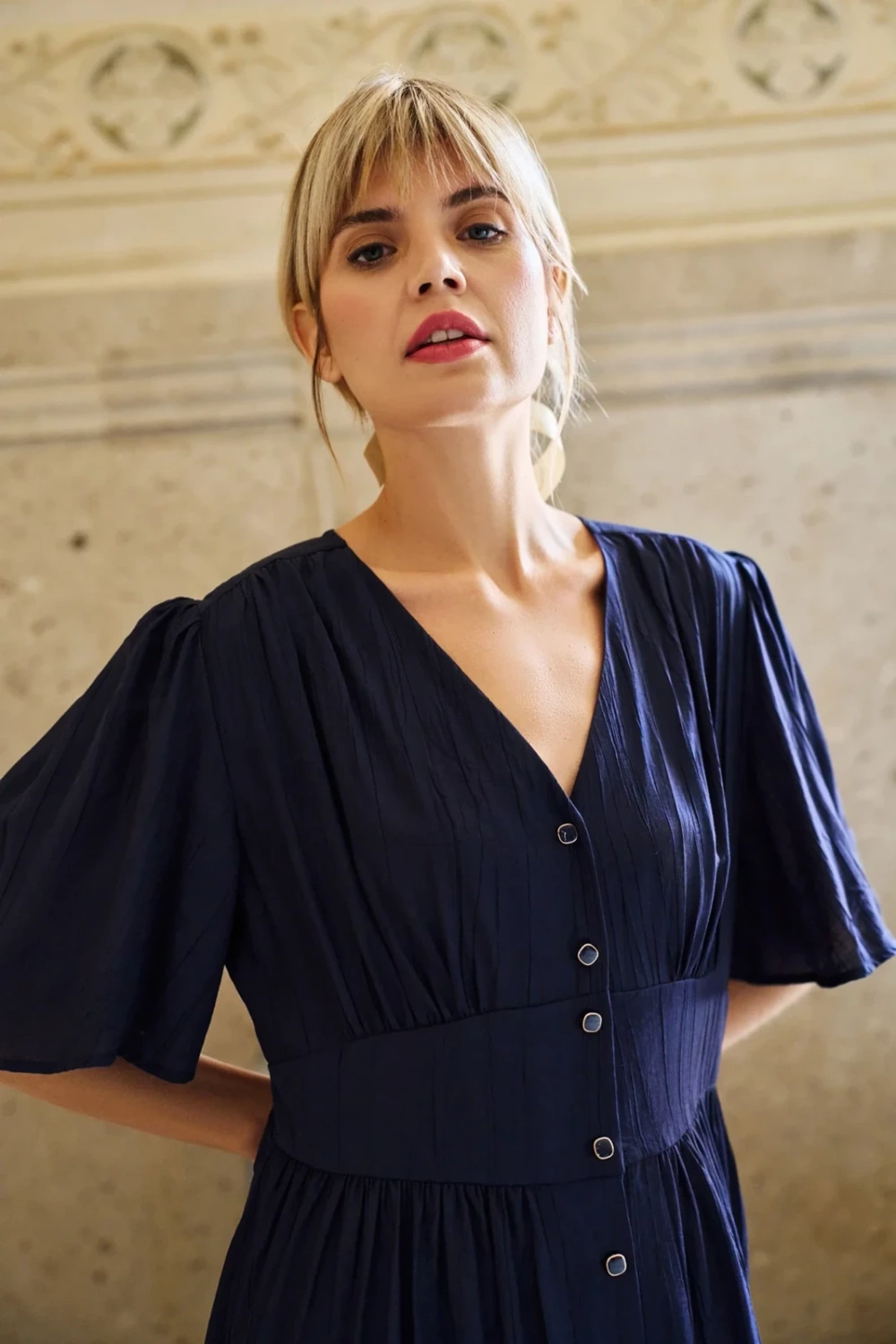 Marisse Women's Dress L-Su-4639 Navy