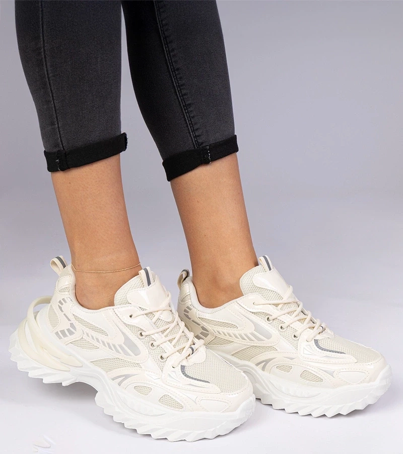 Gemre Adidași sport bej pe talpă masivă Lirata