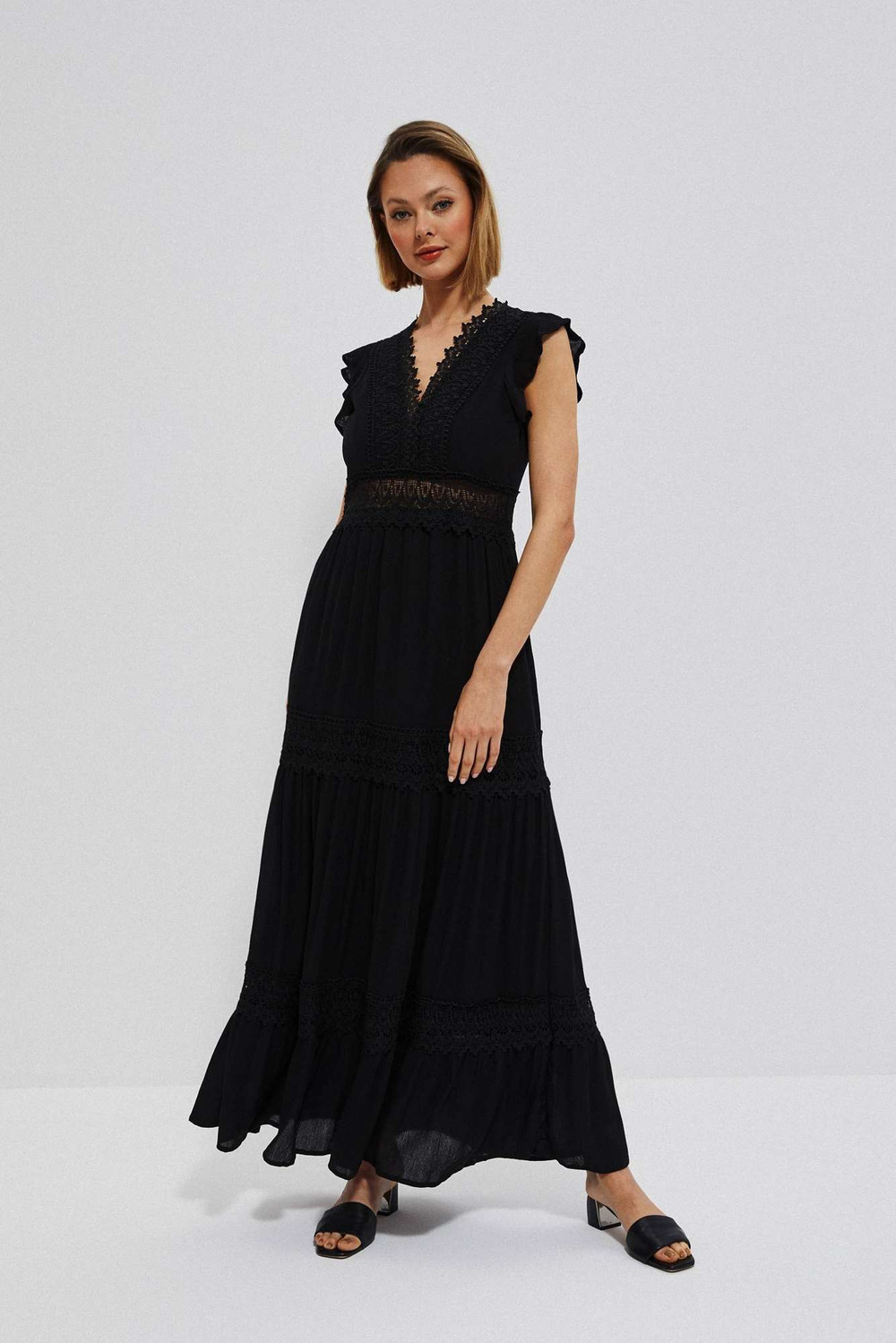 Marisse Smooth Viscose Dress L-Su-3760 Black