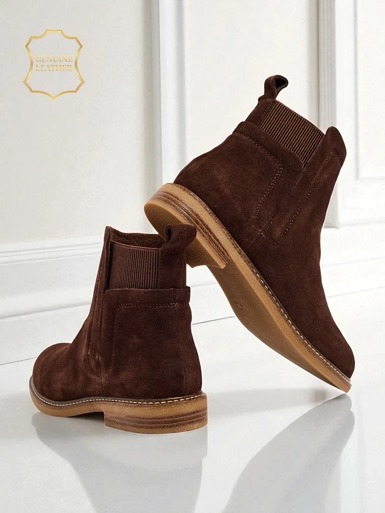 Resti Cuoio Elegante: Brown Suede Ankle Boots for Stylish Women
