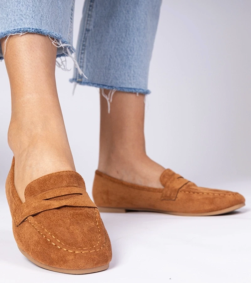 Gemre Mocasini eleganți maro din piele ecologică Palmarina