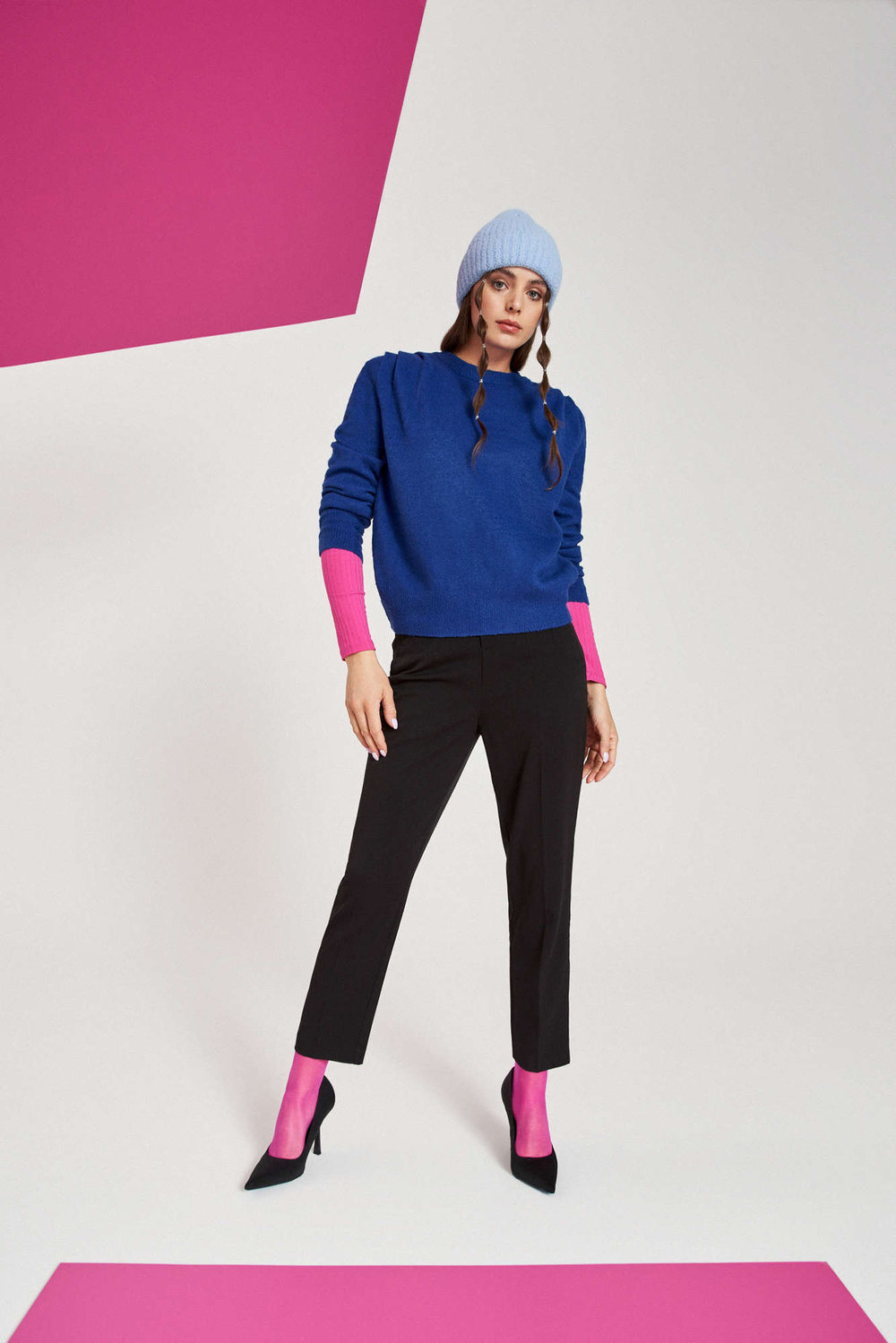 Pulover simplu - albastru închis