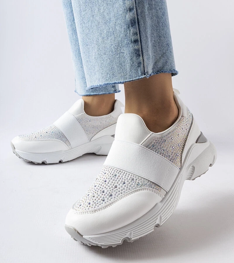 D/CEO White green Daniela sport sneakers