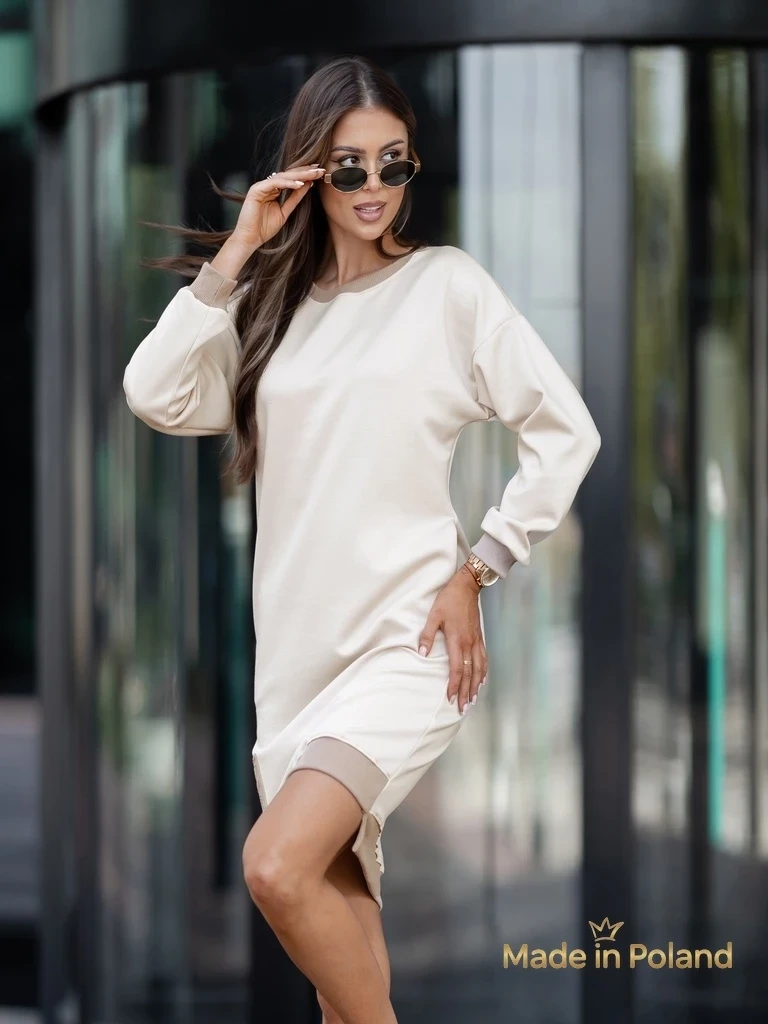 Resti Gravity Core Sweatshirt Dress with Side Zipper