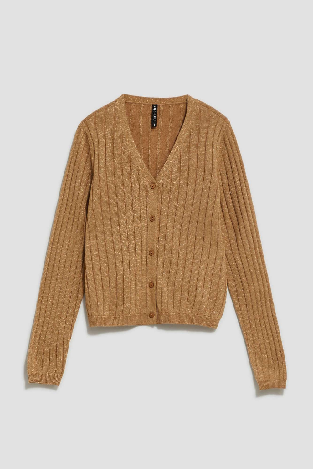 Sweater decorated with metallic thread