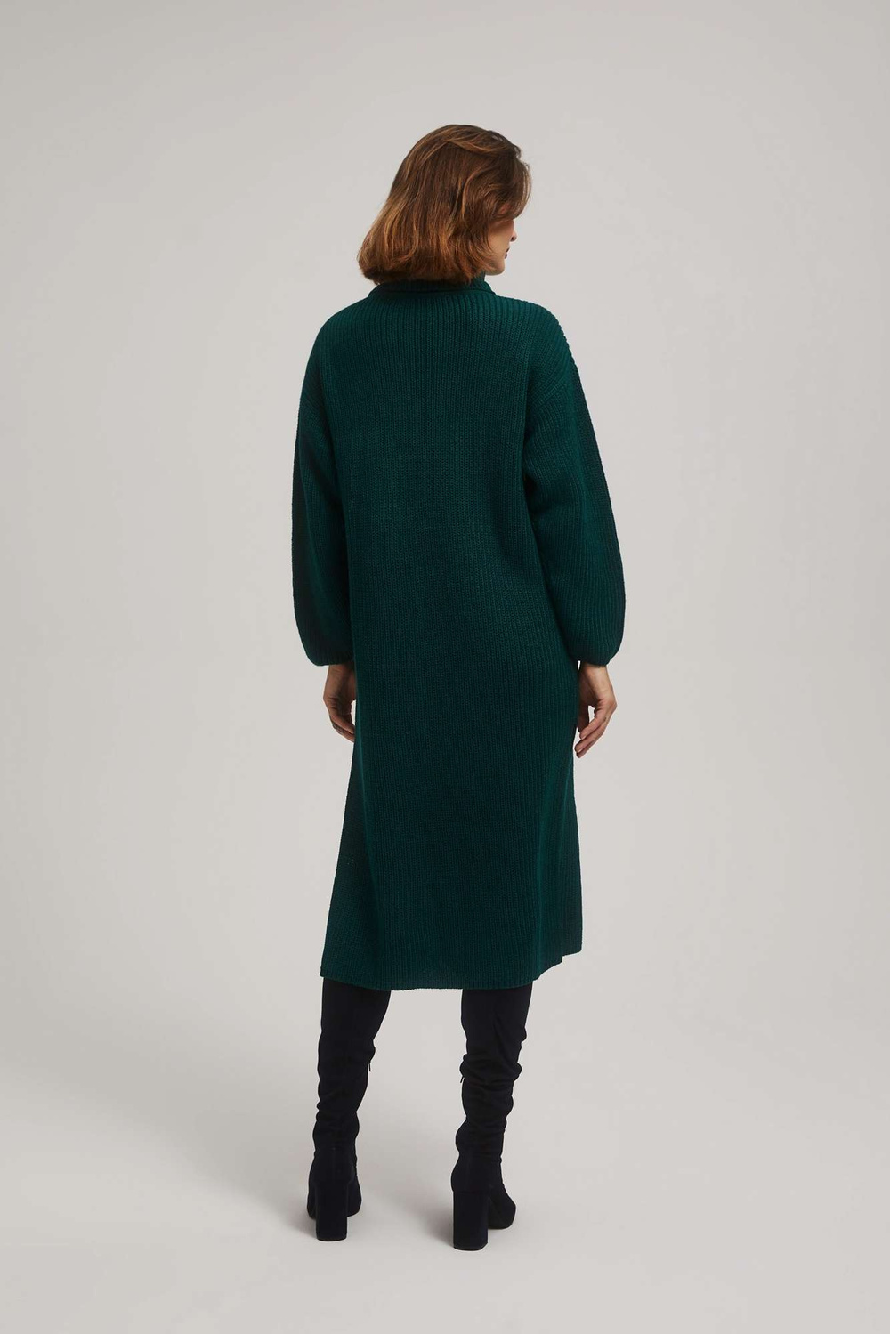 Marisse Emerald Turtleneck Sweater Dress