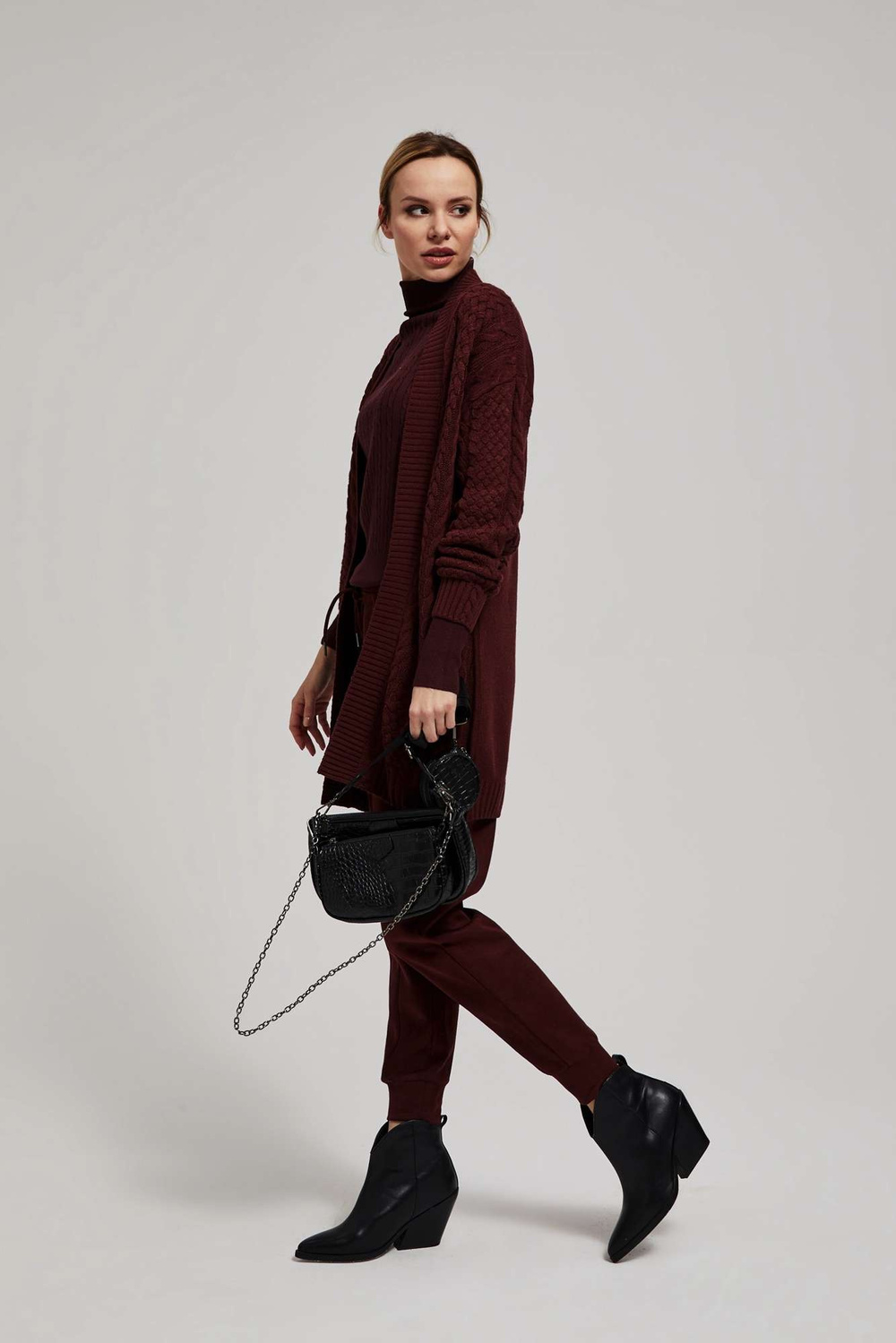 Marisse Long Chestnut Cardigan
