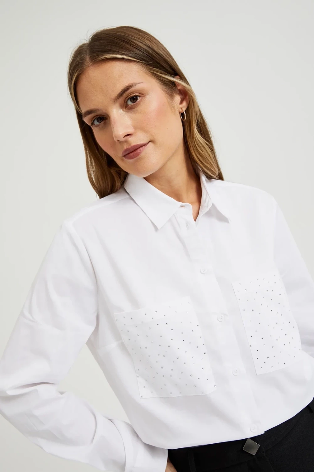 Marisse Women's Shirt L-Ko-4601 White