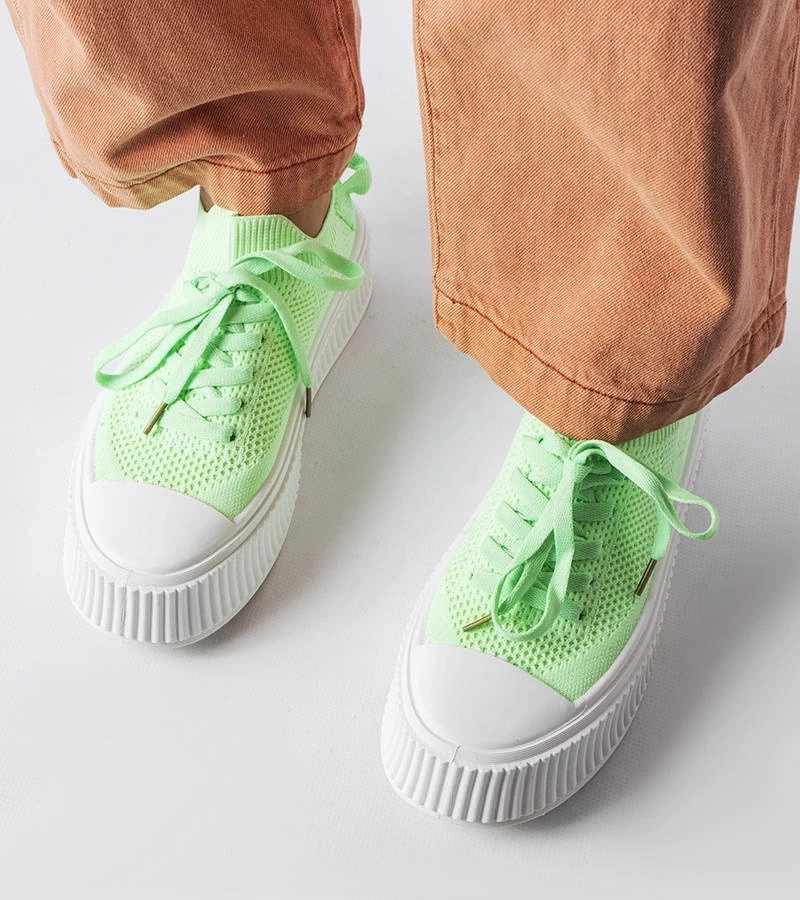 Gemre Pantofi de sport verzi cu partea superioară flexibilă de la Jardine