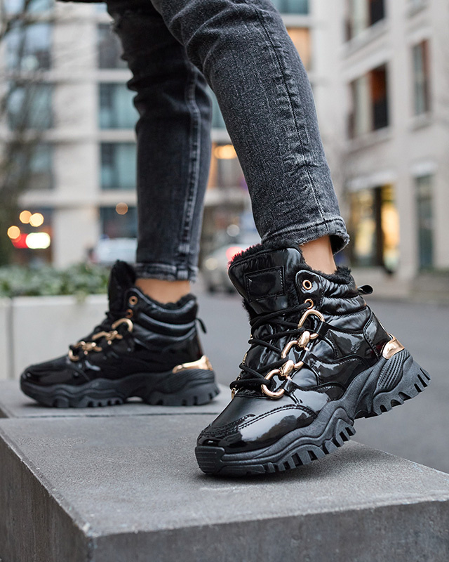 Resti Black women&#039;s sporty winter boots a&#039;la trappers Mertika - Footwear