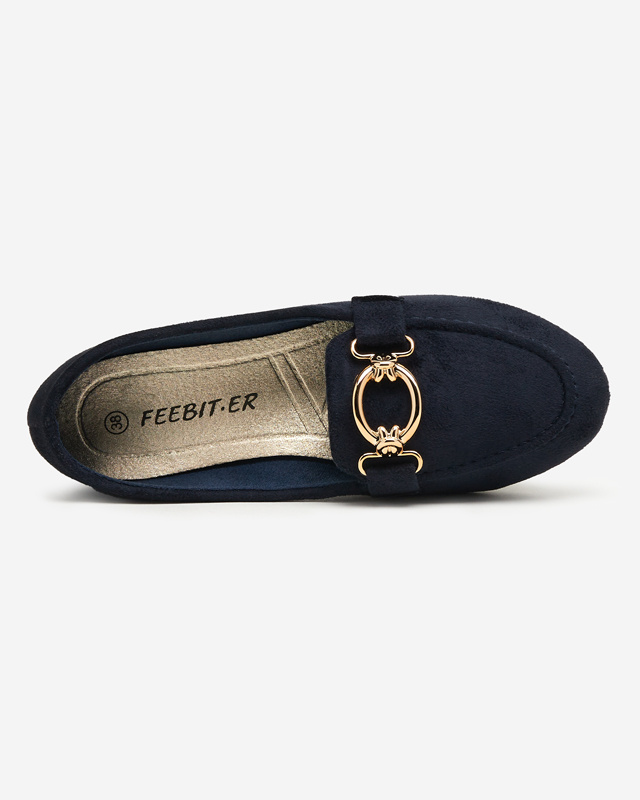 Resti Eco-suede navy blue Brussi loafers - Footwear
