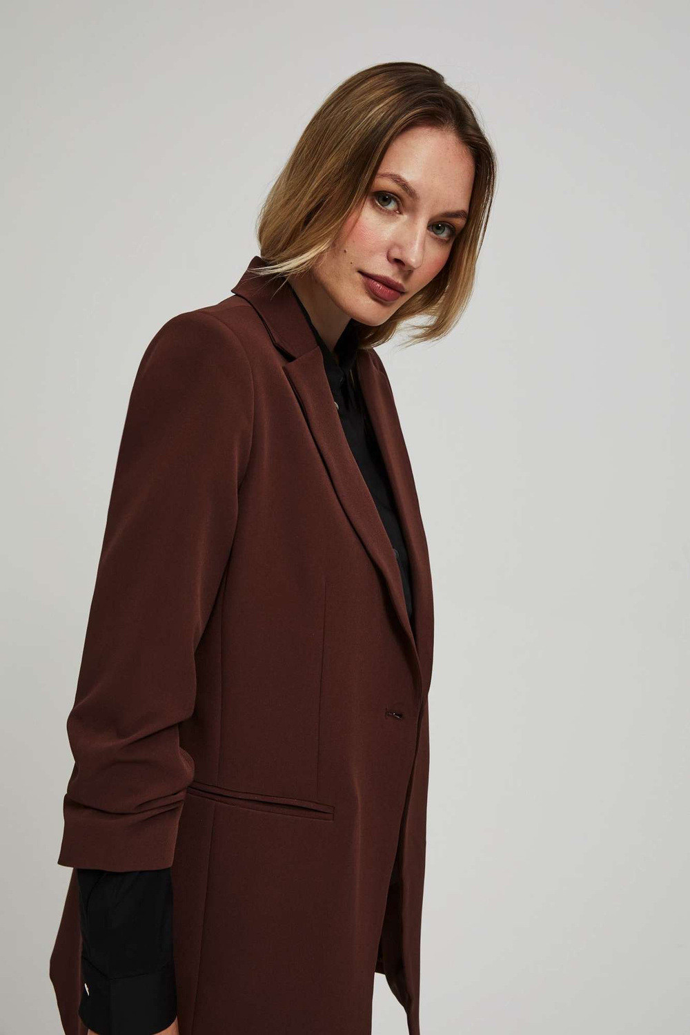 Marisse Single-Breasted Jacket With 3/4 Sleeves