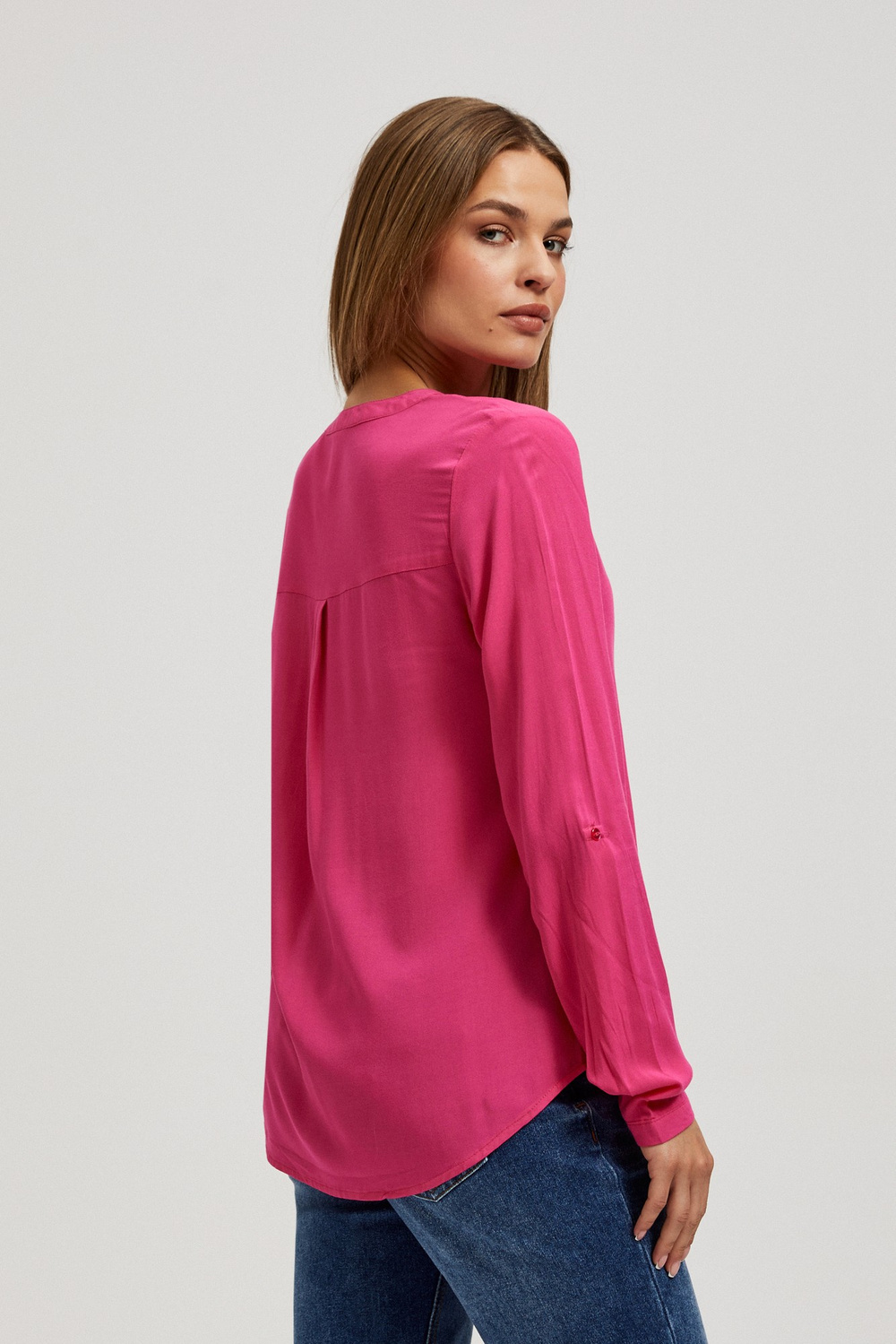 Marisse V-Neck Shirt With A Pocket