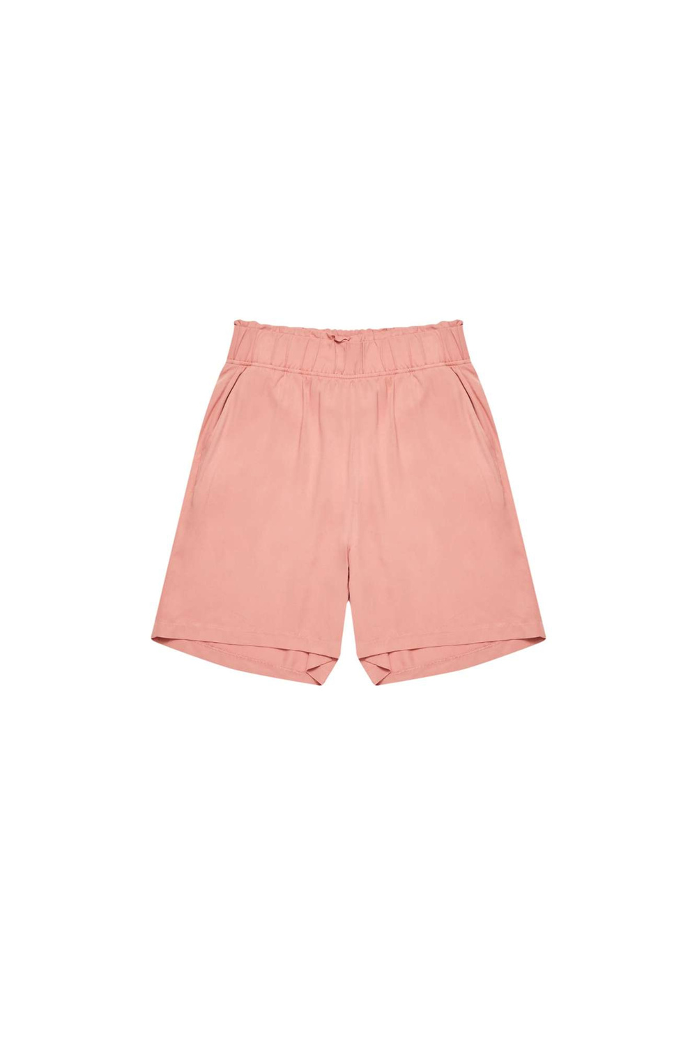 High-waisted viscose shorts