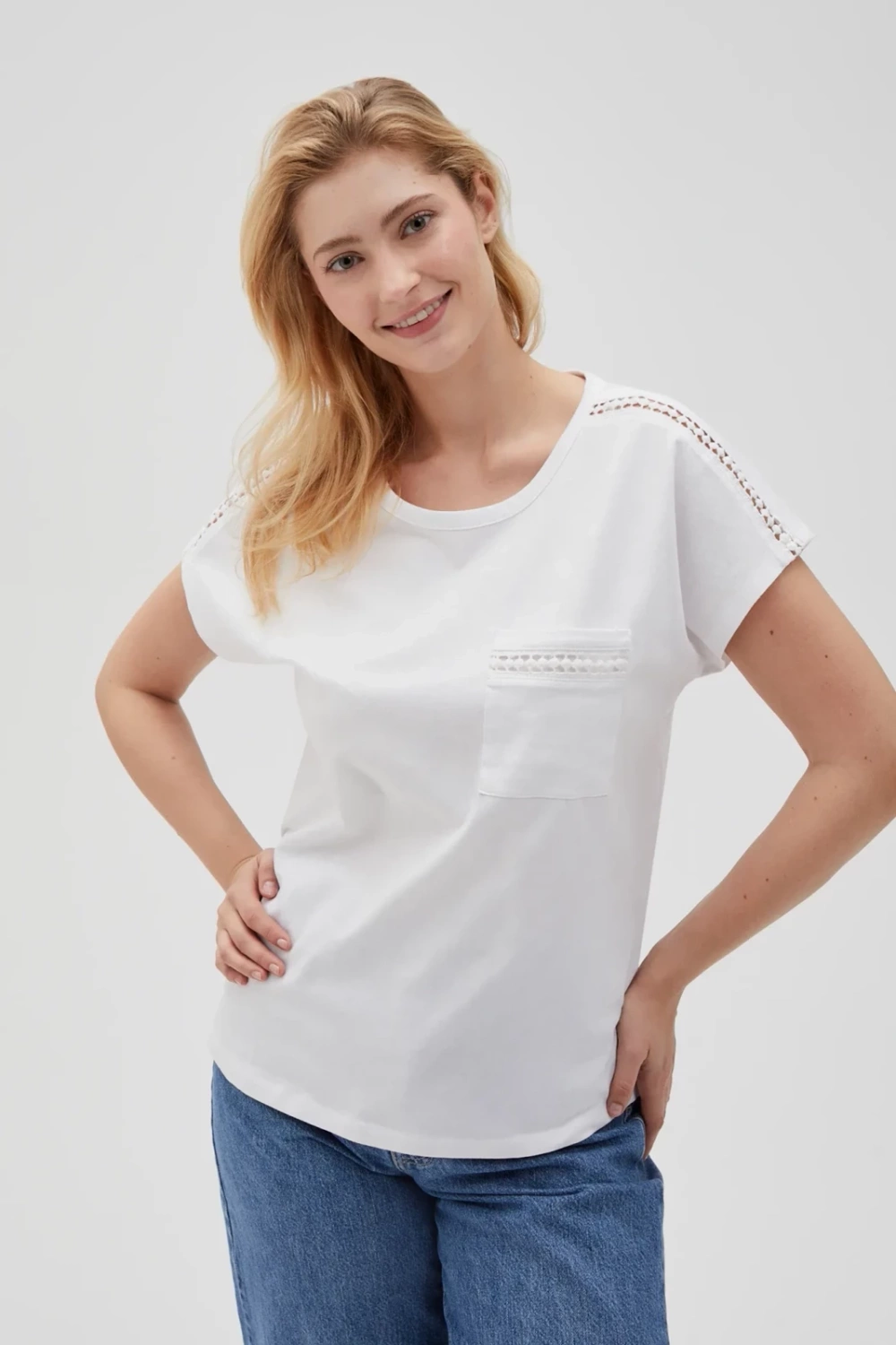 Marisse Women's T-Shirt L-Ts-4635 White