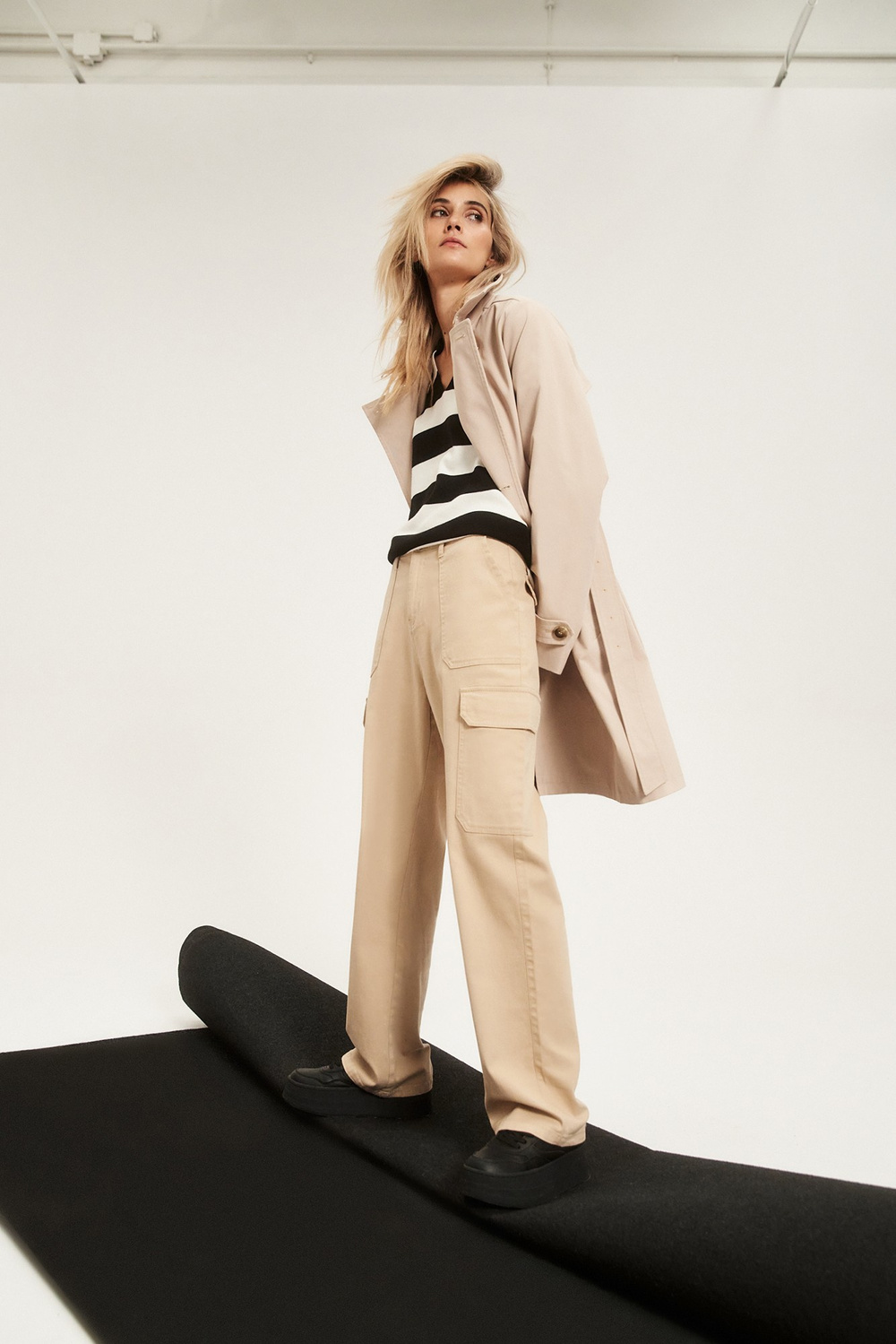 Beige women's trousers