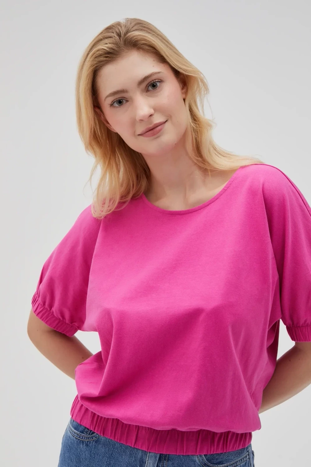 Marisse Women's T-Shirt L-Ts-4618 Fuchsia